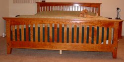 the bed