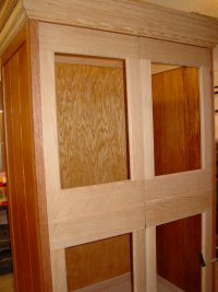 Test fitting the door frames.