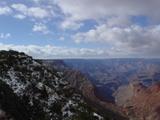 It was snowing on top after we came out the Grandview Trail