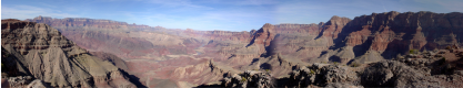 A view overlooking Tanner Beach and the Colorado river from about halfway down Tanner Trail